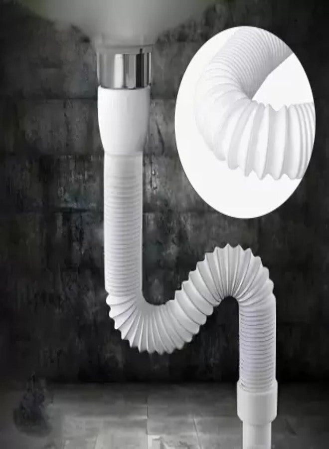 ENNIUS Efficient Drainage Solutions: PVC Waste Pipe for Wash basin and Kitchen Sink | Hose Pipe Drain Hose Outlet Tube Connector for Basin Downcomer | sink pipes for kitchen | kitchen accessories. - Image 5